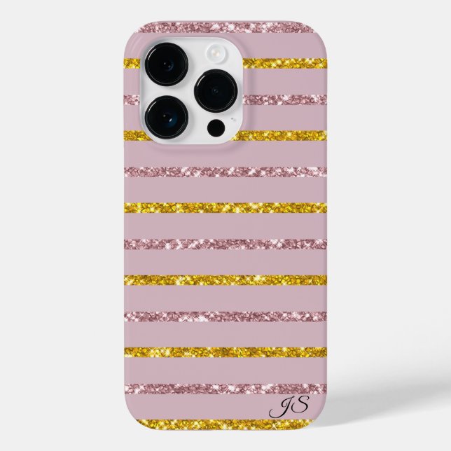Coques Case-Mate iPhone Boîtier téléphonique personnalisé rose et or (Verso)