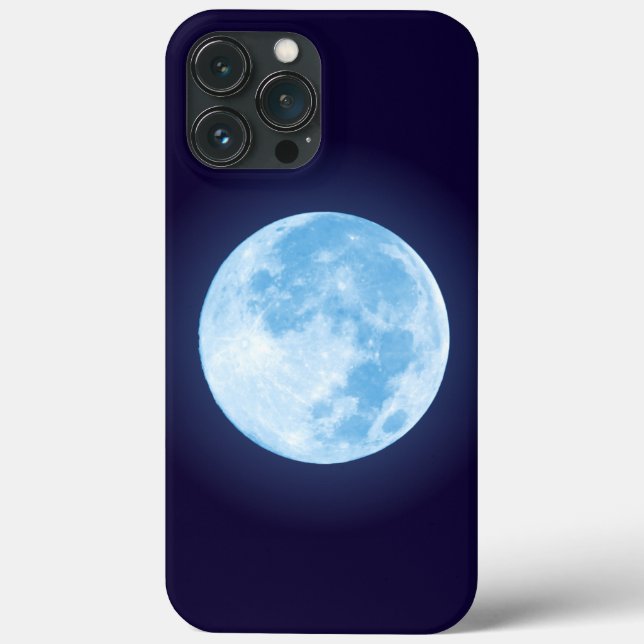 Coques Case-Mate iPhone Boîtier téléphonique Pleine lune bleue (Verso)