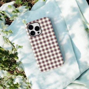 Coque Pour Pour iPhone 14 Pro Max Boîtier téléphonique Plum Buffalo Plaid pour cadea