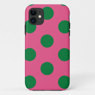 Coque iPhone 11 Boîtier téléphonique poli rose et vert