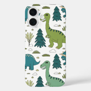 Coque Pour iPhone 16 Boîtier téléphonique pour Motif de forêt de Dinosa