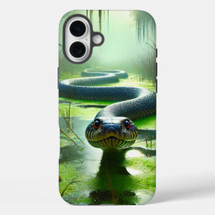 Coques iPhone 16 Plus Boîtier téléphonique pour serpent vert
