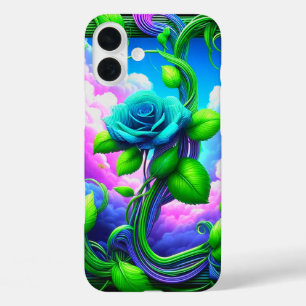 Coques iPhone 16 Plus Boîtier téléphonique Rose bleu