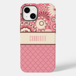 Coque Pour iPhone 14 Boîtier téléphonique rose personnalisé