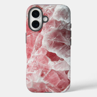 Coque Pour iPhone 16 Boîtier téléphonique rose Quartz Crystal