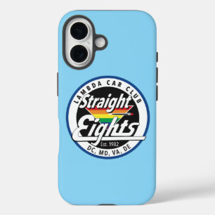 Coque Pour iPhone 16 Boîtier téléphonique Straight Eights (bleu clair)