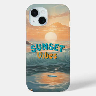 Coque Pour iPhone 15 Boîtier téléphonique Sunset Sea View