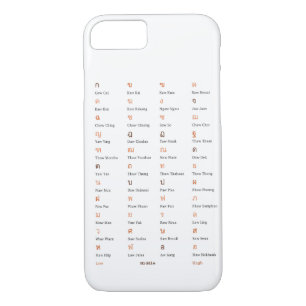 Case-Mate iPhone Case Boîtier téléphonique thaïlandais Alphabet Consonan