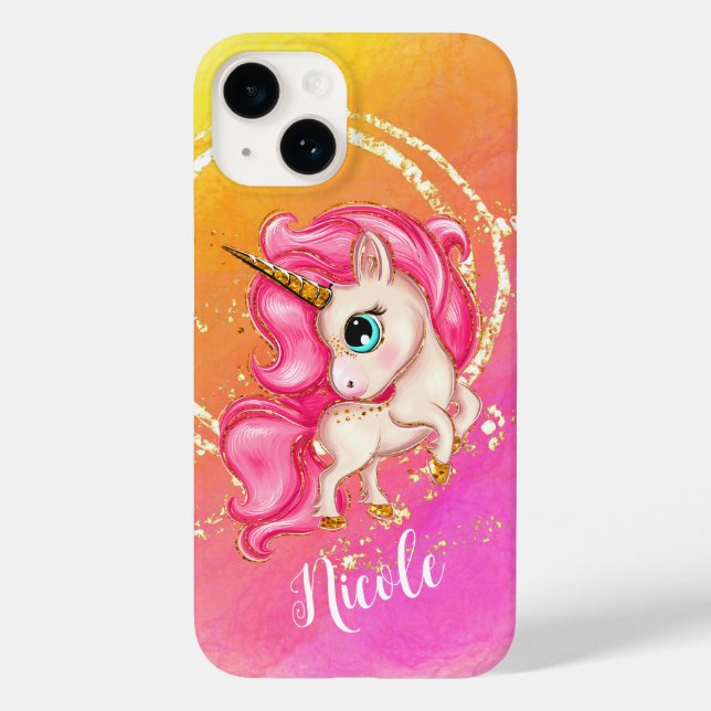 Coques Case-Mate iPhone Boîtier téléphonique Unicorne personnalisé (Verso)