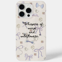 Boîtier téléphonique vintage Floral Papillon