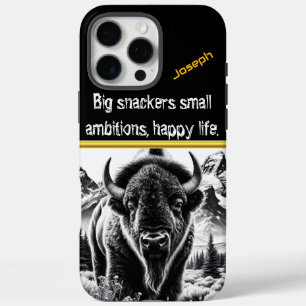 Coques iPhone 16 Pro Max Bold Buffalo contre la montagne