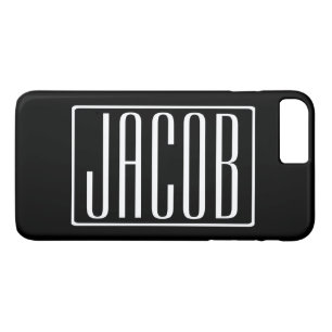 Case-Mate iPhone Case Bold & Modern Your name or Word   White On Black