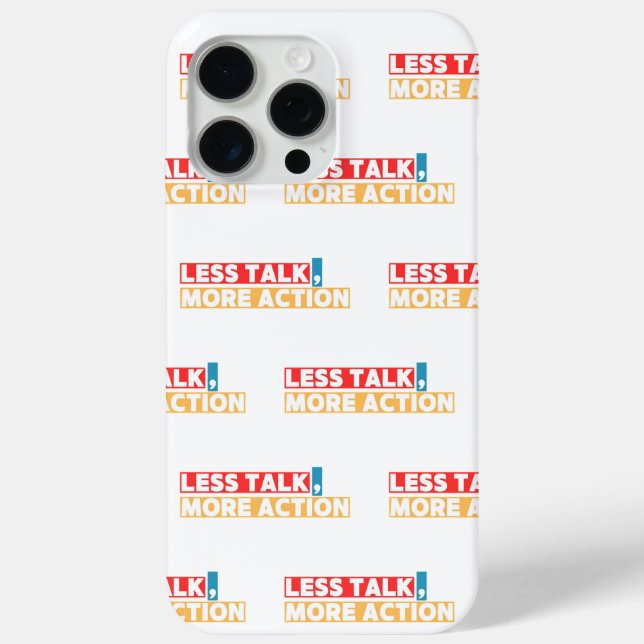 Coques Case-Mate iPhone Bold Motivational Quote – Less Talk, More Action (Verso)