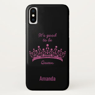 Case-Mate iPhone Case Bon d'être Queen Pink Parties scintillant Crown iP