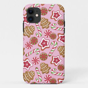 Case-Mate iPhone Case Bonbons de Noël - rose