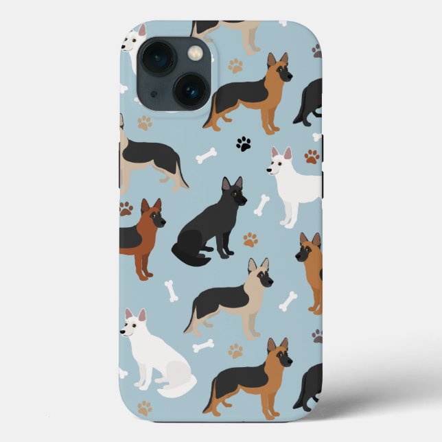 Coques Case-Mate iPhone Bones bergers allemands et pattes Coque-Mate iPhon (Verso)