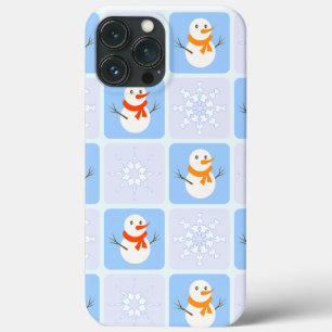 Case-Mate iPhone Case Bonhomme de neige et flocons de neige à carreaux d