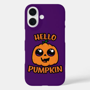 Coque Pour iPhone 16 Bonjour Citrouille mignon Halloween Jack-O-Lantern