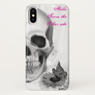 Case-Mate iPhone Case Bonjour de l'autre côté crâne et fleur