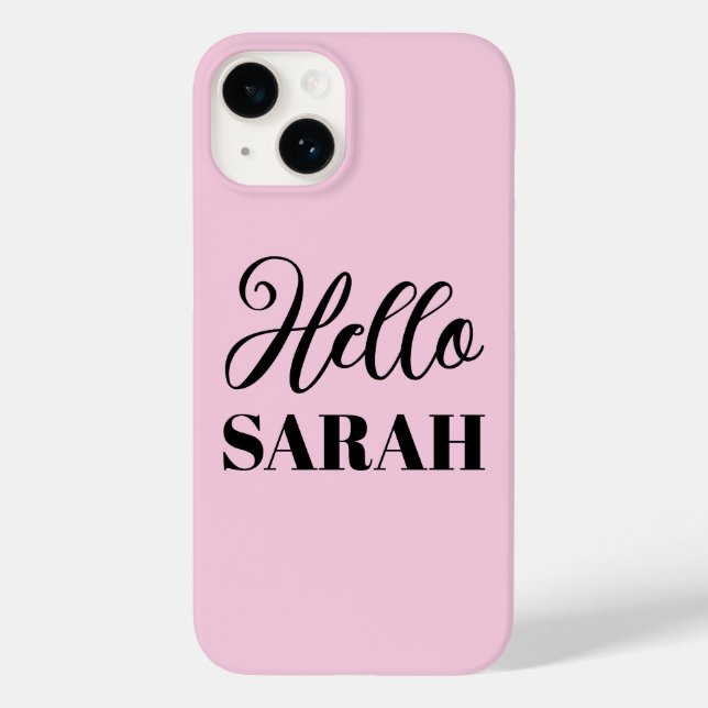 Coques Case-Mate iPhone Bonjour et votre nom (Verso)