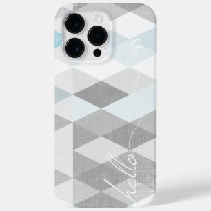 Coques Pour iPhone Bonjour Grey et Blue Linen Motif iPhone