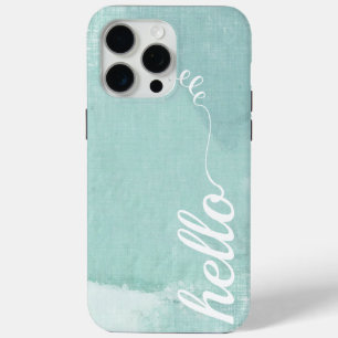 Coque iPhone 15 Pro Max Bonjour Mint Linen Motif iPhone 6 Plus