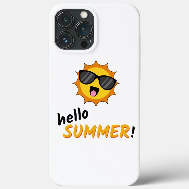 Coques Case-Mate iPhone Bonjour Summer Sun avec lunettes de soleil (Verso)