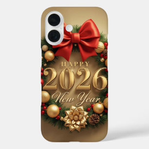 Coque Pour iPhone 16 bonne année 2026 couronne élégante