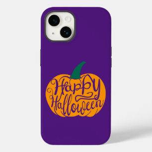 Coque Pour iPhone 14 Bonne lettre Halloween sur citrouille sculpté
