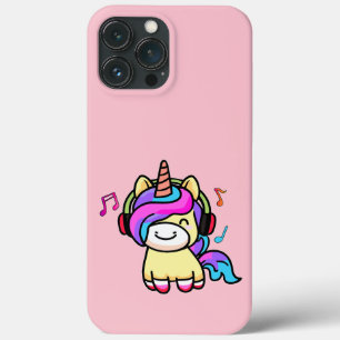 Case-Mate iPhone Case Bonne licorne de bébé souriante avec casque.