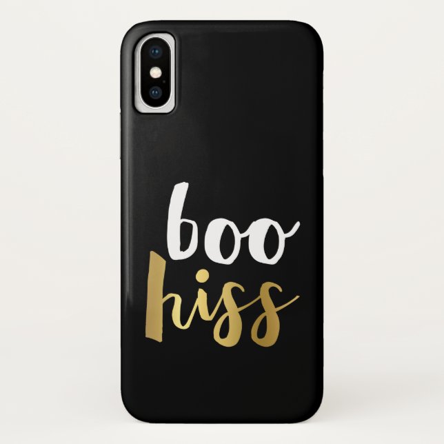 Coques Case-Mate iPhone Boo blanc et or Hiss (Dos)