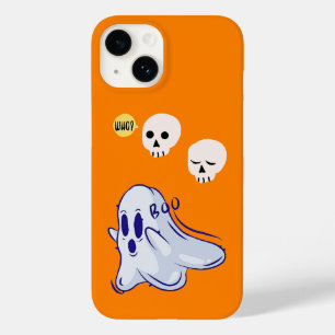 Coque Pour iPhone 14 Boo Ghost UK 31 Éffrayant USA Crâne Octobre Hallow