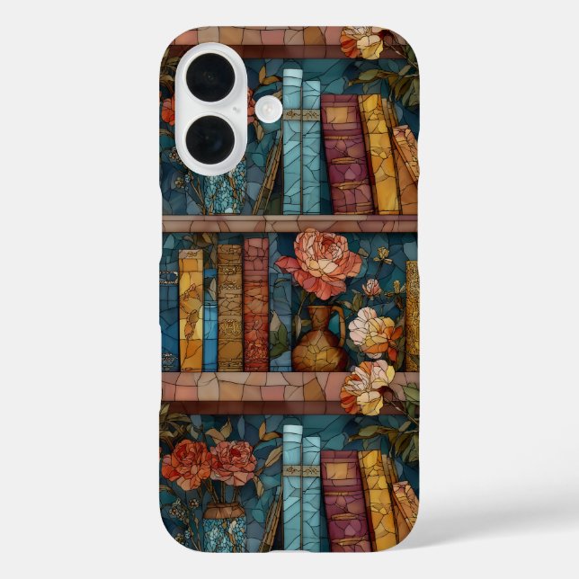 Coques Case-Mate iPhone Book Theme Stained Glass Phone Case (Verso)