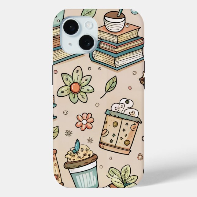 Coques Case-Mate iPhone Bookish Coffee iPhone Case – Cozy Reader Aesthetic (Verso)