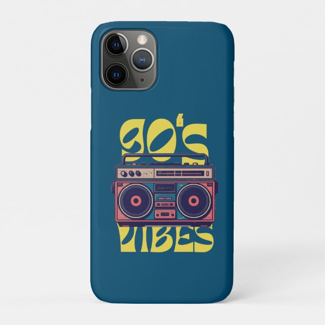 Coques Case-Mate iPhone Boombox vintage de la vibe des années 90 (Dos)