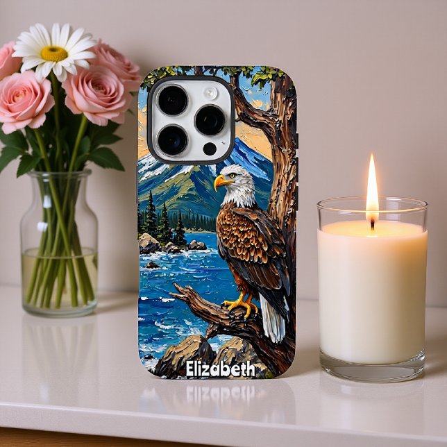 Coques Case-Mate iPhone Bord de l'océan : Aigle et pic (Créateur téléchargé)