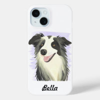 Border Collie | Nom personnalisé aquarelle pour an