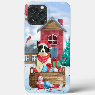 Case-Mate iPhone Case Bordure Collie Chien dans la neige Maison de Chien
