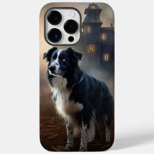 Coque Pour Pour iPhone 14 Pro Max Bordure Collie Halloween effroi