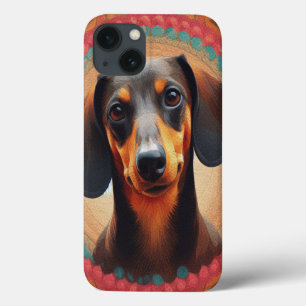 Case-Mate iPhone Case Bordure colorée réaliste mignon Amoureux des chien