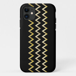 Coques Pour iPhone Bordure d'or - zigzag + votre dos et vos idées
