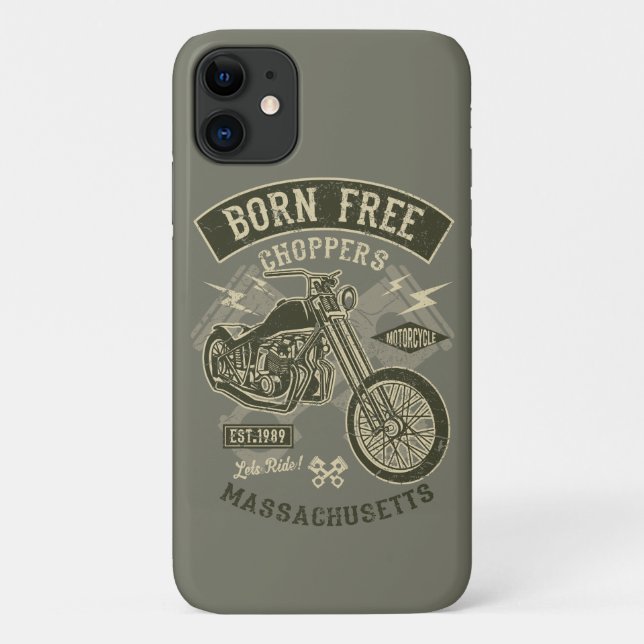 Coques Case-Mate iPhone Born Free Choppers Let's Ride Harley bikers (Dos)