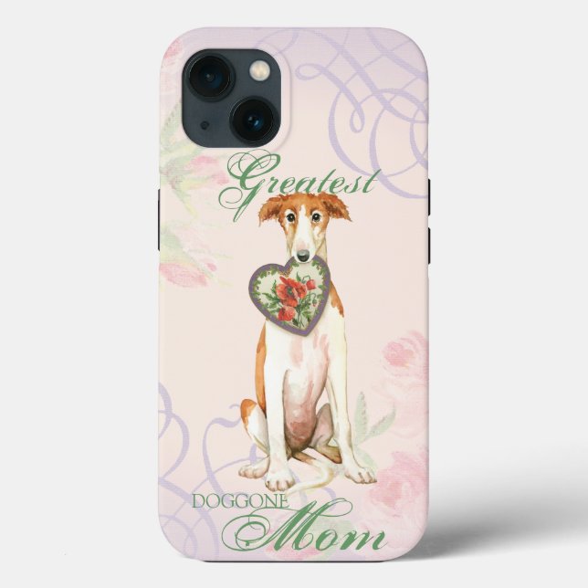 Coques Case-Mate iPhone Borzoi Heart Maman (Verso)
