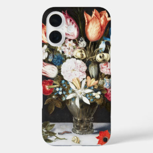 Coque Pour iPhone 16 Bosschaert Flower en verre Baroque Floral Peinture