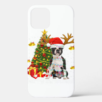 Case-Mate iPhone Case Boston Terrier feux de Noël Arbre Père Noël Xmas P