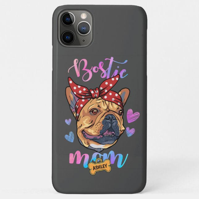 Coques Case-Mate iPhone Boston Terrier Maman Aquarelle Chien Maman GIft (Dos)