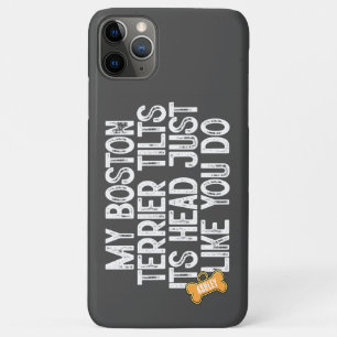 Case-Mate iPhone Case Boston Terrier Tilts Head Drôle Citation Drôle Chi