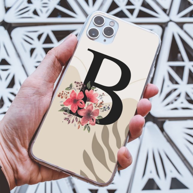 Coques Case-Mate iPhone Botanique Rétro avec nom 1ère capitale B (Créateur téléchargé)