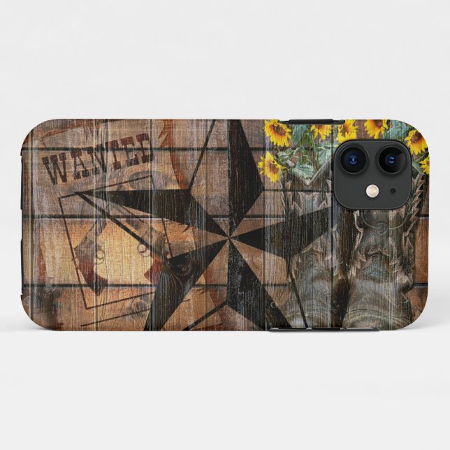Coques Case-Mate iPhone Bottes Russe Texas Star Western Pistol Cowboy (Dos (Horizontal))