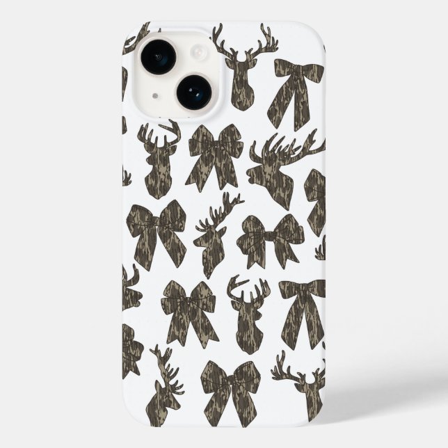Coques Case-Mate iPhone Bottomland Camo Coquette Bow Deer Chasse Femmes (Verso)